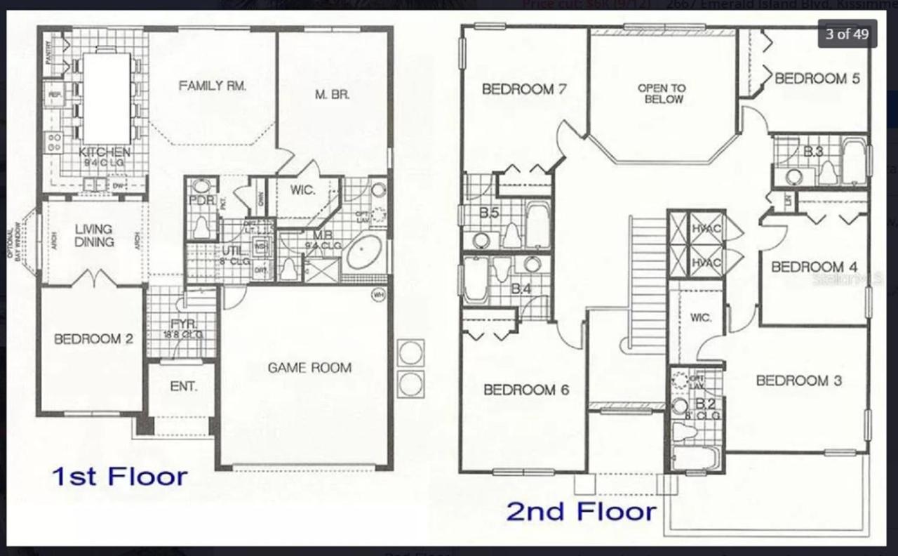 7 Bedroom, 6 Bath And Pool Near Disney In Emerald Island 4 King Master Suites Kissimmee Exterior foto